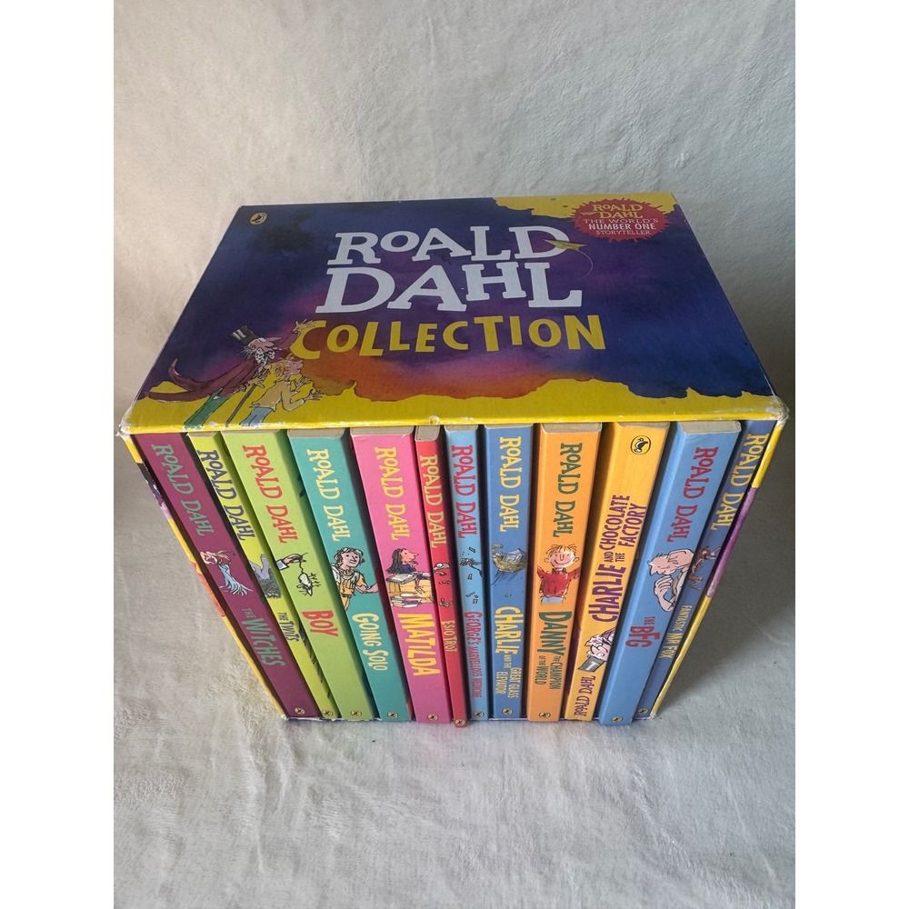Roald Dahl 15 Book Box Set Childrens Ages 8-12 Multicolor Good Puffin Books